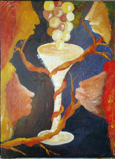 Pintura intitulada "Misterios de cálice" por Manoel Costa, Obras de arte originais, Acrílico