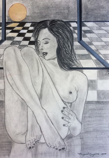 Drawing titled "Erotica 03" by Manoel Da Luz Nogueira, Original Artwork, Pencil