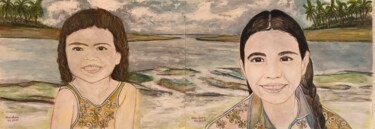 Peinture intitulée "Ayla e Elis" par Manoel Da Luz Nogueira, Œuvre d'art originale, Acrylique