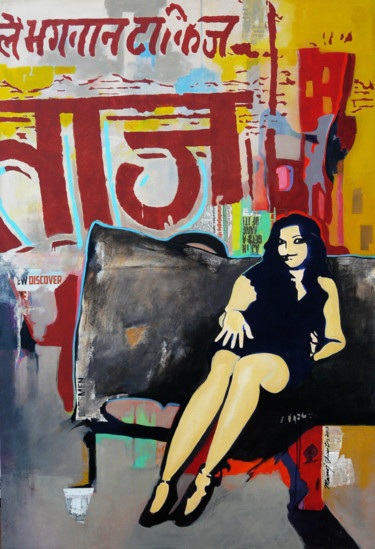 Painting titled "TAJ" by Manoj Dixit, Original Artwork, Acrylic