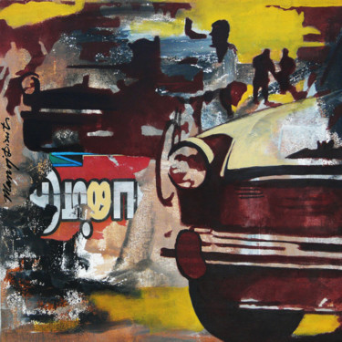 Painting titled "STREET" by Manoj Dixit, Original Artwork, Acrylic
