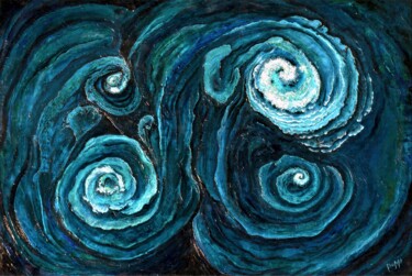 Pintura titulada "Mar en Tao" por Manolo Bello (Bemo), Obra de arte original, Acrílico