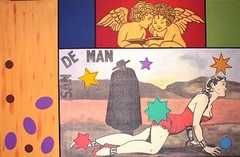 Painting titled "san de man" by Manolo Zambrano, Original Artwork, Acrylic