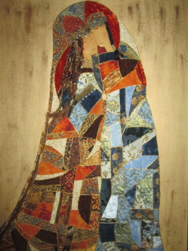 Textile Art με τίτλο "LE BONHEUR" από Manon, Αυθεντικά έργα τέχνης, Ύφασμα