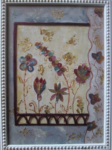 Текстильное искусство под названием "Par ma fenêtre bis" - Manon, Подлинное произведение искусства, Ткань