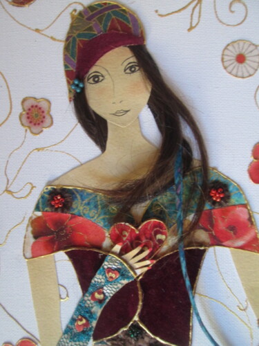 Art textile intitulée "LILI BOHEME" par Manon, Œuvre d'art originale, Tissu
