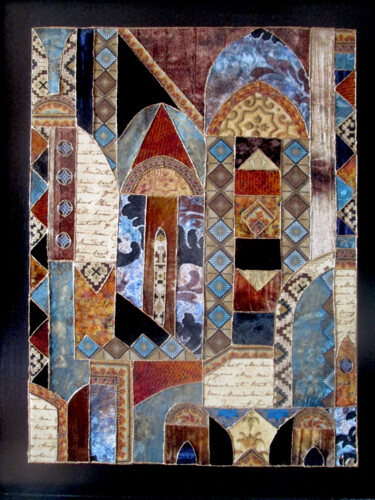 Art textile intitulée "LA CIT2 D'AMBRE" par Manon, Œuvre d'art originale, Tissu