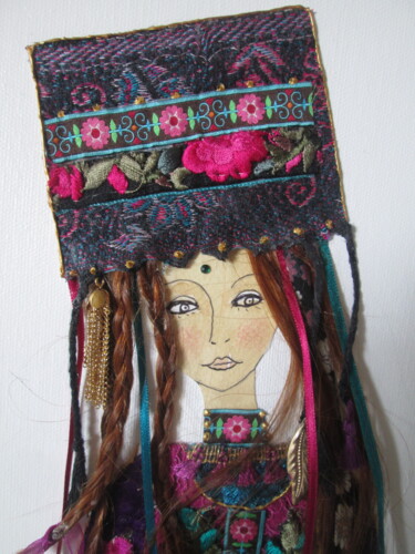 "Princesse de la taï…" başlıklı Tekstil Sanatı Manon tarafından, Orijinal sanat, Kolaj