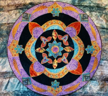Art textile intitulée "SHANTI (paix)" par Manon, Œuvre d'art originale, Tissu