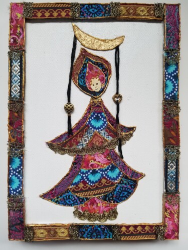 Textile Art titled "AKOULINA" by Manon, Original Artwork, Fabric