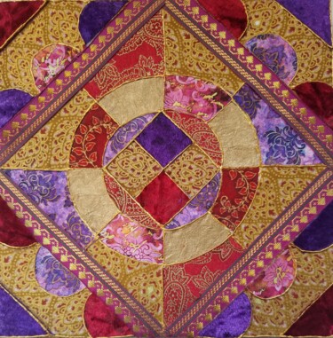 Textile Art titled "casino" by Manon, Original Artwork, Collages