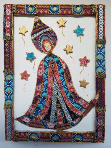 Textile Art titled "ANAHITA" by Manon, Original Artwork, Collages