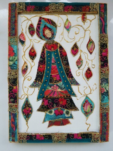 纺织艺术 标题为“ANECHKA” 由Manon, 原创艺术品, 布