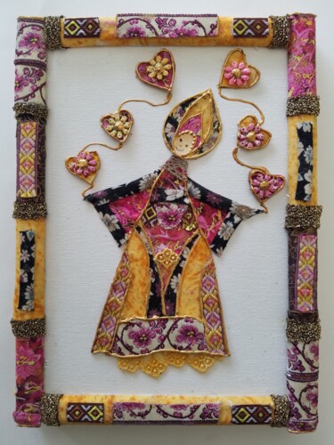 Textile Art titled "AFLORETTA" by Manon, Original Artwork, Fabric