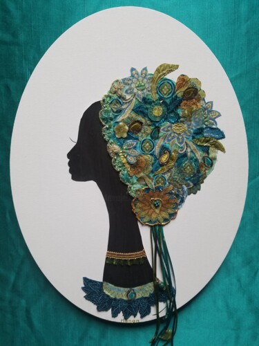 Art textile intitulée "ATHENA" par Manon, Œuvre d'art originale, Tissu