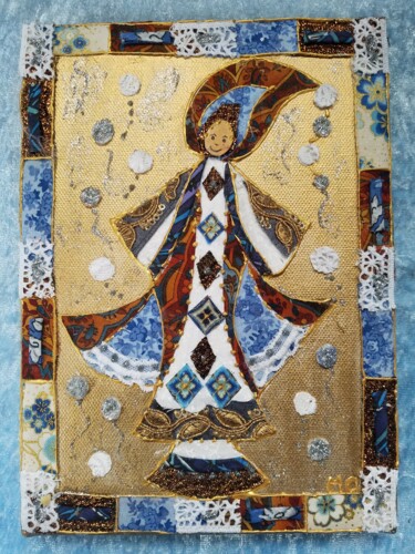Art textile intitulée "MARINA" par Manon, Œuvre d'art originale, Tissu