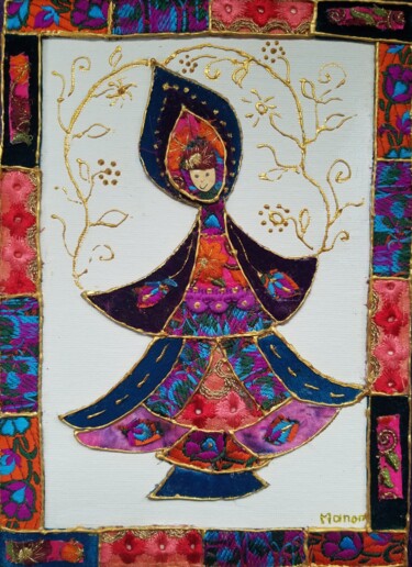 Art textile intitulée "MARISSA" par Manon, Œuvre d'art originale, Tissu