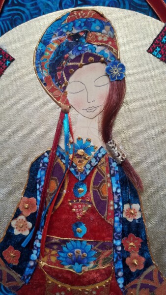 Art textile intitulée "IRIS" par Manon, Œuvre d'art originale, Tapisserie