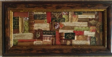 Textile Art titled "BAUDELAIRE" by Manon, Original Artwork, Collages
