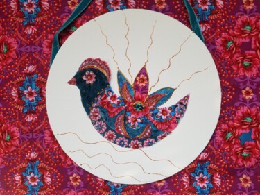 Art textile intitulée "L'envolée2" par Manon, Œuvre d'art originale, Tissu