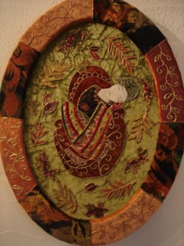 Textile Art titled "Cocoon" by Manon, Original Artwork, Fabric