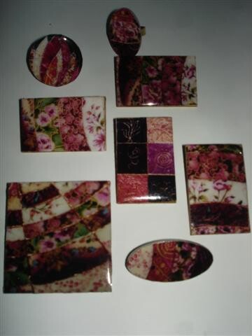 Collages titled "bijoux fleurs" by Manon, Original Artwork