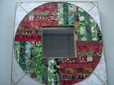 Collages intitulée "miroir "au jardin d…" par Manon, Œuvre d'art originale