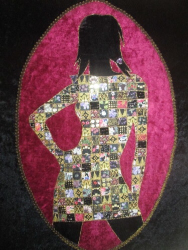 Текстильное искусство под названием "Psyché" - Manon, Подлинное произведение искусства, Ткань