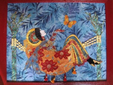 Textielkunst getiteld "Daphné" door Manon, Origineel Kunstwerk, Stof