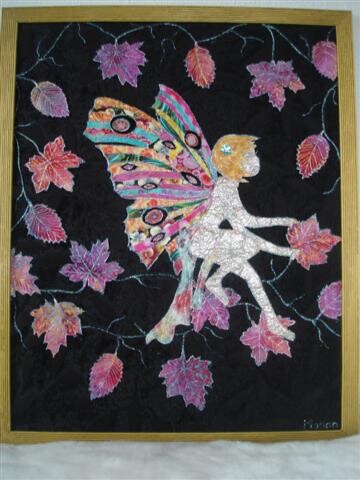 Textile Art titled "Cache-cache avec Ch…" by Manon, Original Artwork, Fabric