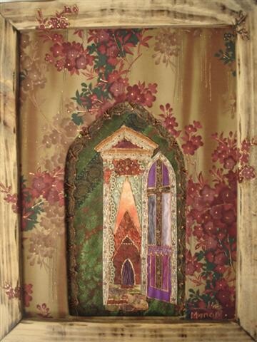 Art textile intitulée "Le passage enchanté" par Manon, Œuvre d'art originale, Tissu