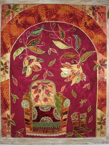 Текстильное искусство под названием "Raconte" - Manon, Подлинное произведение искусства, Ткань