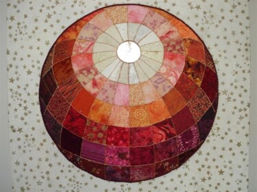 Art textile intitulée "TERRE ROUGE" par Manon, Œuvre d'art originale, Tissu