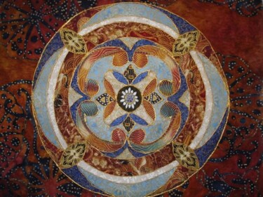 Textielkunst getiteld "Détail triptyque" door Manon, Origineel Kunstwerk, Stof