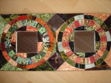 Textile Art titled "Double miroir autom…" by Manon, Original Artwork, Fabric