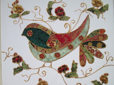 Collages intitulée "oiseau-de-paradis.j…" par Manon, Œuvre d'art originale