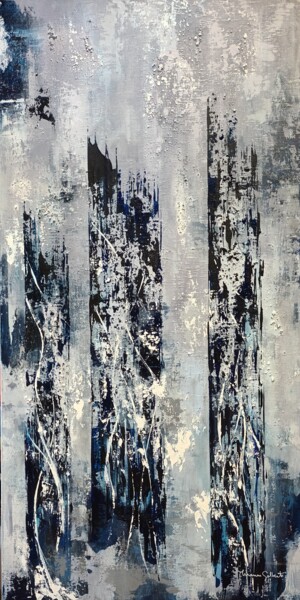 Schilderij getiteld "Nuances" door Manon Gilbert, Origineel Kunstwerk, Acryl Gemonteerd op Frame voor houten brancard