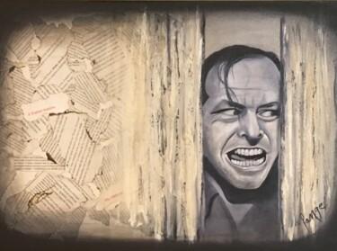 Painting titled "The shinning" by Manon Langevin (Lange), Original Artwork, Acrylic Mounted on Wood Stretcher frame