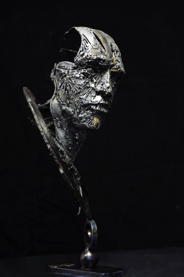 Rzeźba zatytułowany „Guerrier” autorstwa Alex & Manon, Oryginalna praca, Metale