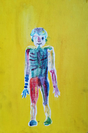 Painting titled "Little Man" by Manon Tanzilli, Original Artwork, Acrylic