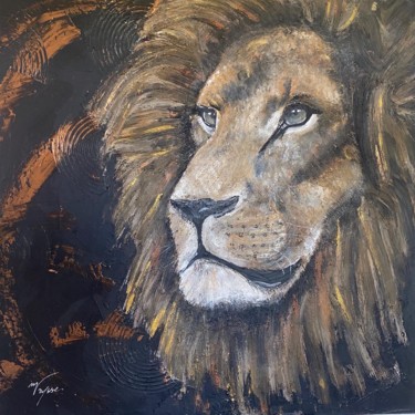 Painting titled "The King" by Manon Vaysse, Original Artwork, Acrylic