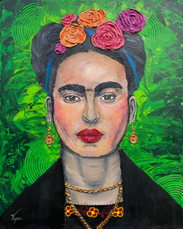 Painting titled "Frida Kahlo" by Manon Vaysse, Original Artwork, Acrylic