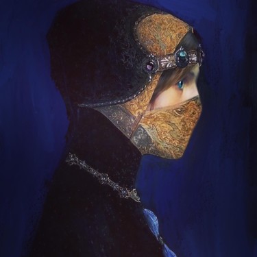 Digital Arts titled "The Mask" by Manon Roy, Original Artwork, 2D Digital Work