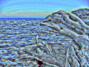 Digital Arts με τίτλο "Dreaming Sea" από Manos Chronakis, Αυθεντικά έργα τέχνης, Ψηφιακή ζωγραφική