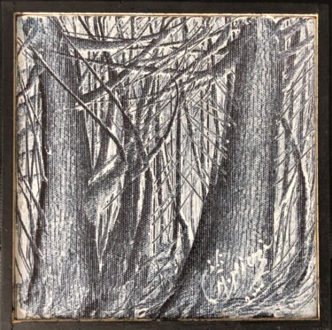 Malarstwo zatytułowany „Tree Masterpiece (o…” autorstwa Manouchehr Niazi, Oryginalna praca, Olej Zamontowany na Drewniana ra…