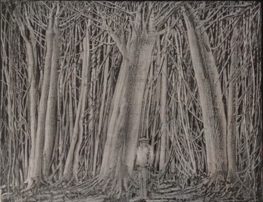 Peinture intitulée "Tree Masterpiece (o…" par Manouchehr Niazi, Œuvre d'art originale, Huile
