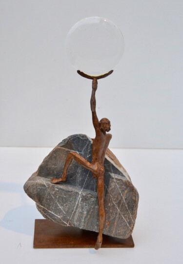 Sculptuur getiteld "Pour toi" door Manoyan, Origineel Kunstwerk, Bronzen