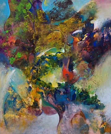 Painting titled "OPERA MUNDI (10)" by Sidi Mohammed Mansouri Idrissi, Original Artwork, Oil