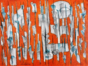 Malerei mit dem Titel "'FRAGMENTADO'  2012" von Manuel Santiago, Original-Kunstwerk, Öl Auf Keilrahmen aus Holz montiert