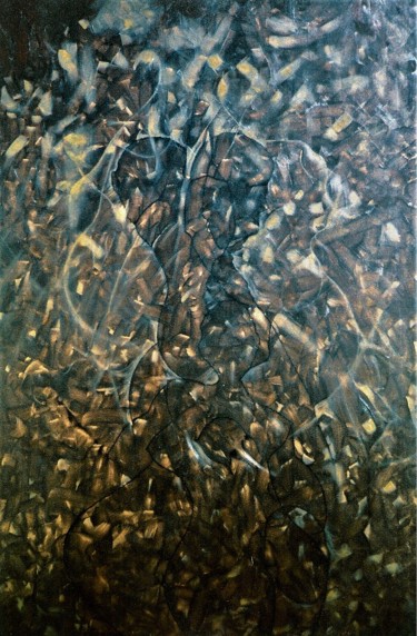 Painting titled "'SUBCONSCIENTE'  20…" by Manuel Santiago, Original Artwork, Oil Mounted on Wood Stretcher frame